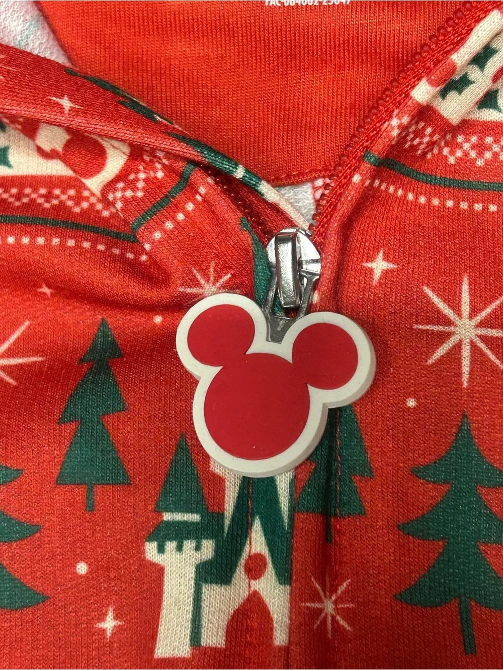 Disney kids size 7/8 Mickey Mouse Icon Holiday Christmas One-Piece Pajama NWT